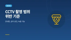 CCTV 개인정보보호법 위반
